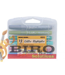 Marker Glitter 12 culori, cutie plastic, ML50-21